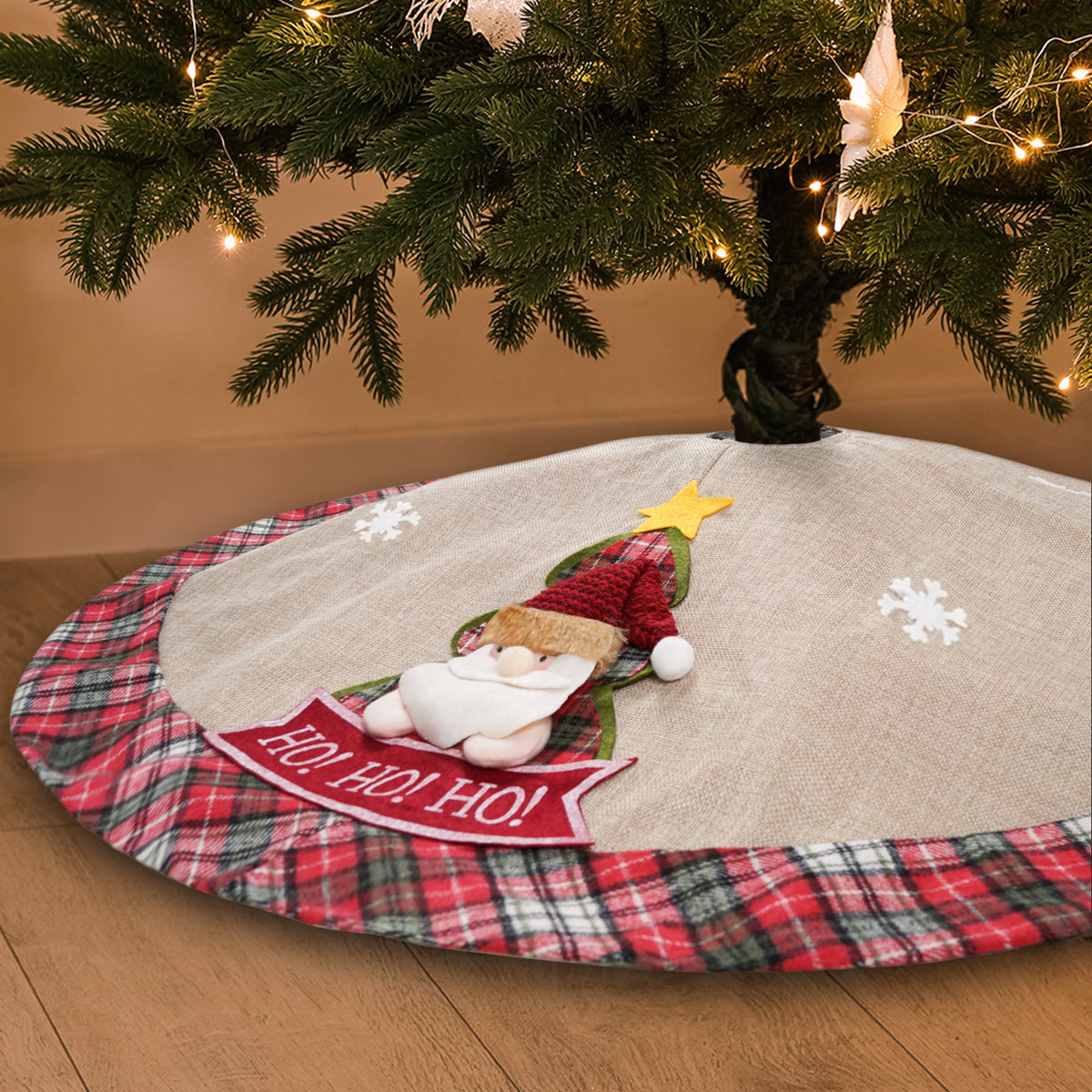 Natural Burlap Christmas Tree Skirt — product view 8