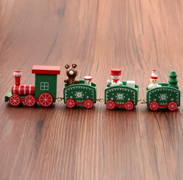 Wooden Christmas Train Ornament — product view 4