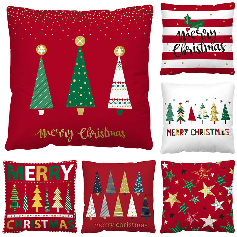 Festive Printed Christmas Pillow Cover — product view 3